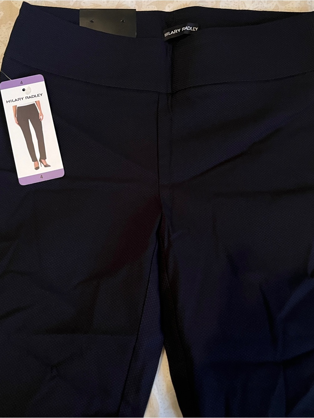 Hilary Radley Navy Straight Trousers